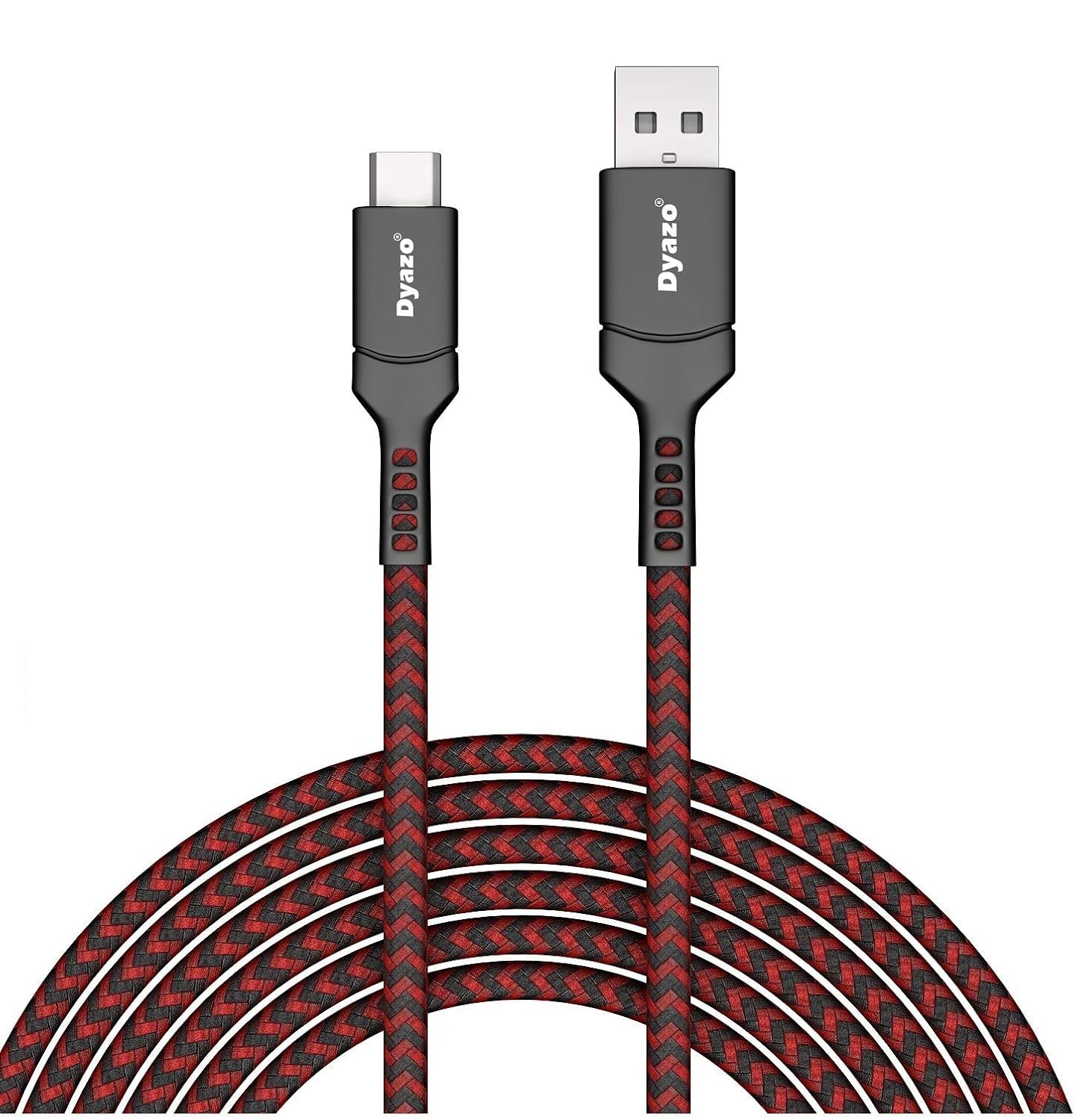Dyazo 4 ft 2.4 Amp USB Nylon Braided Cable Extra Durable and Unbreakable Charging Wire with Fast Charging Capability Compatible with All Android Devices, Red (B0DDQFFHST) Amazon Price History, Amazon Price Tracker