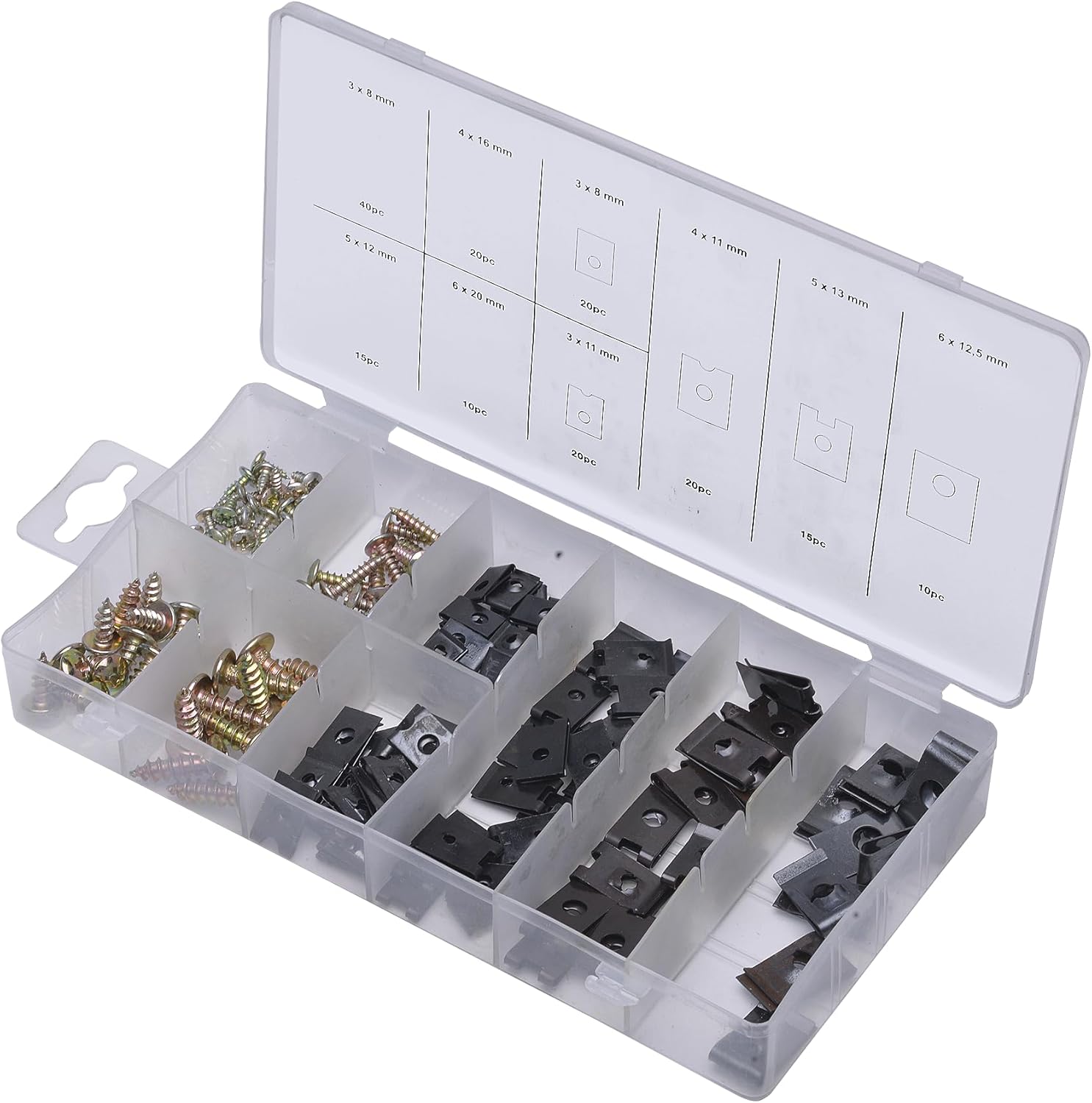 SW- steel body screw and Sheet Metal Nuts S8067 170–Piece Set