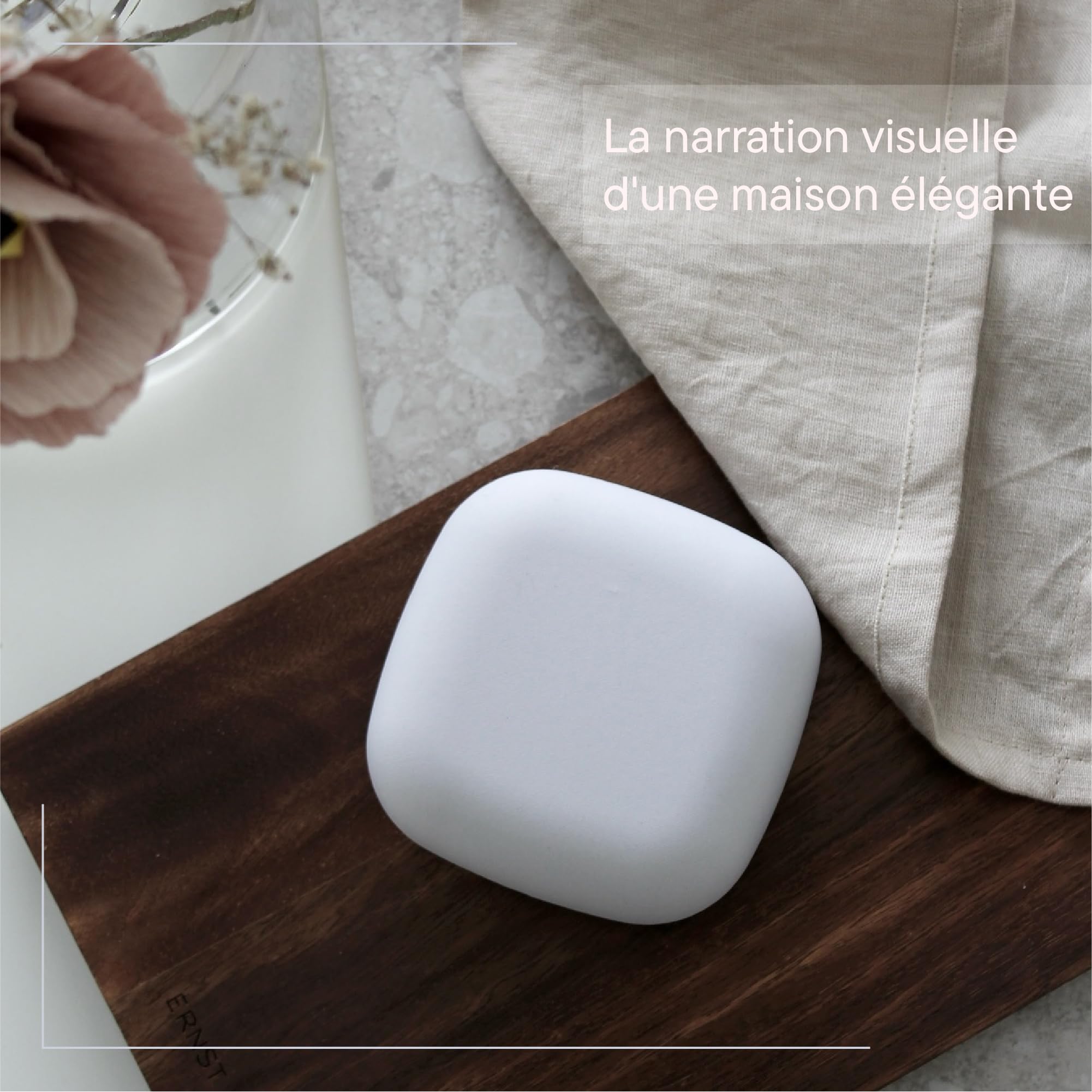 Jalo Kupu 10 Détecteur de Fumée - Alarme Incendie Optique pour la Maison - 10 Ans Pile au Lithium - Design Scandinave - Blanc