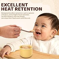 Vista 7 de Ceramic Baby Food Storage Container, Airtight BPA-Free Jar with Silicone Lid, Unbreakable Ceramic, Microwave & Dishwasher Safe, Reusable Glass