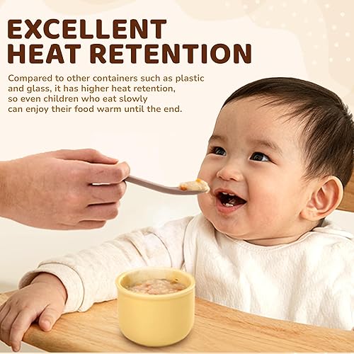 Miniatura 7 de Ceramic Baby Food Storage Container, Airtight BPA-Free Jar with Silicone Lid, Unbreakable Ceramic, Microwave & Dishwasher Safe, Reusable Glass