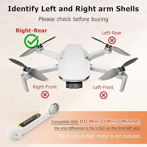 Miniatura 3 de Carcasa para brazo de cuerpo para DJI Mavic Mini 2 brazos, repuesto para DJI MiniMini SE Drone Accesorios Piezas con herramientas de reparación