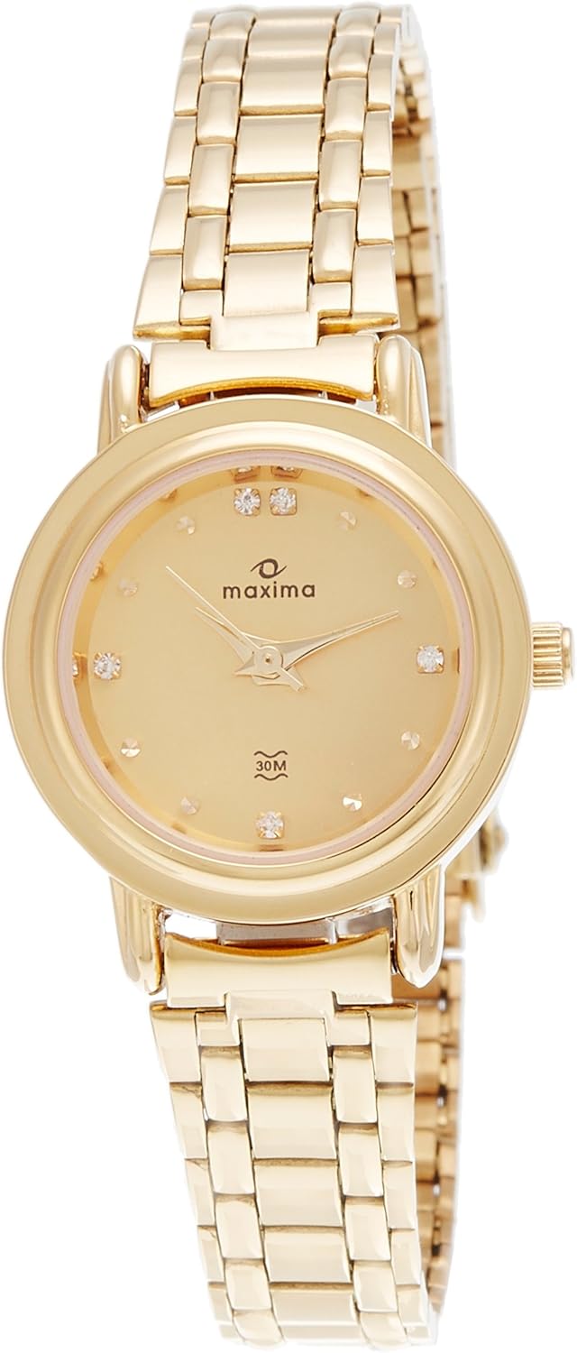 Maxima Analog Gold Dial Women's Watch 01148CMLY Buy Online at Best