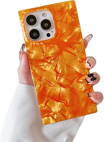 Miniatura 3 de COCOMII Funda cuadrada compatible con iPhone 11 Pro Max, lujosa, delgada, brillante, perla opalescente, purpurina iridiscente, fácil de sostener,