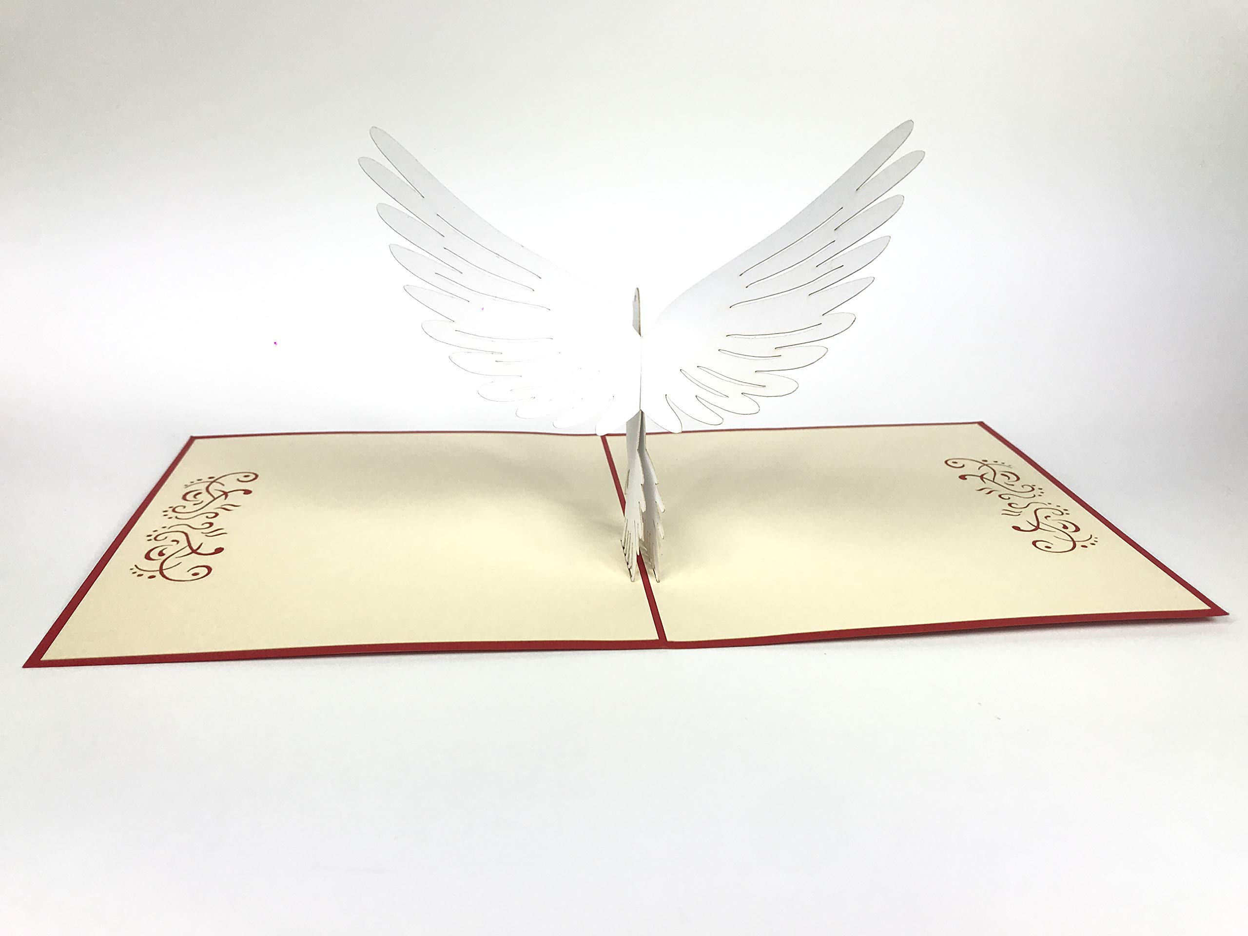 Joker Greeting Carte Pop-up 3D Colombe Blanche - Carte De Vœux Main - 12,7x17,8 Cm - Multiple Occasions Carte Pop Up Merci