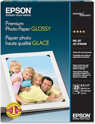 Papel para fotografía Epson de calidad prémium, brillante, Blanco