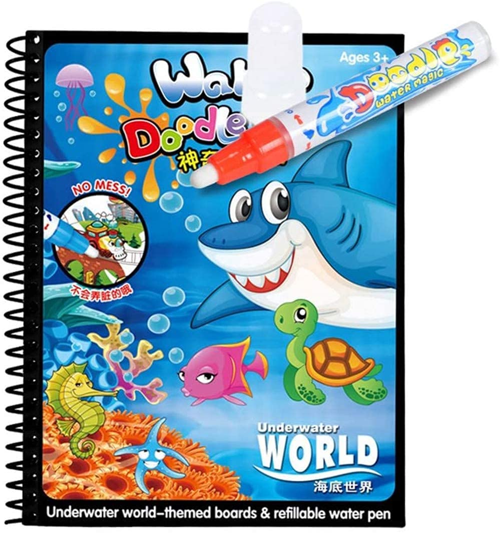 Buy Cartoon Water Coloring Magic Book Reusable Painting Cartoon