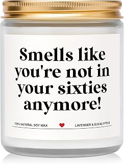 70th Birthday Gifts for Women Men, Funny 70th Birthday Candle/Decorations/Ideas for Her, 70 Year Old Birthday Gifts for Friends Grandma Grandpa - Turning 70 Handmade Lavender Candle