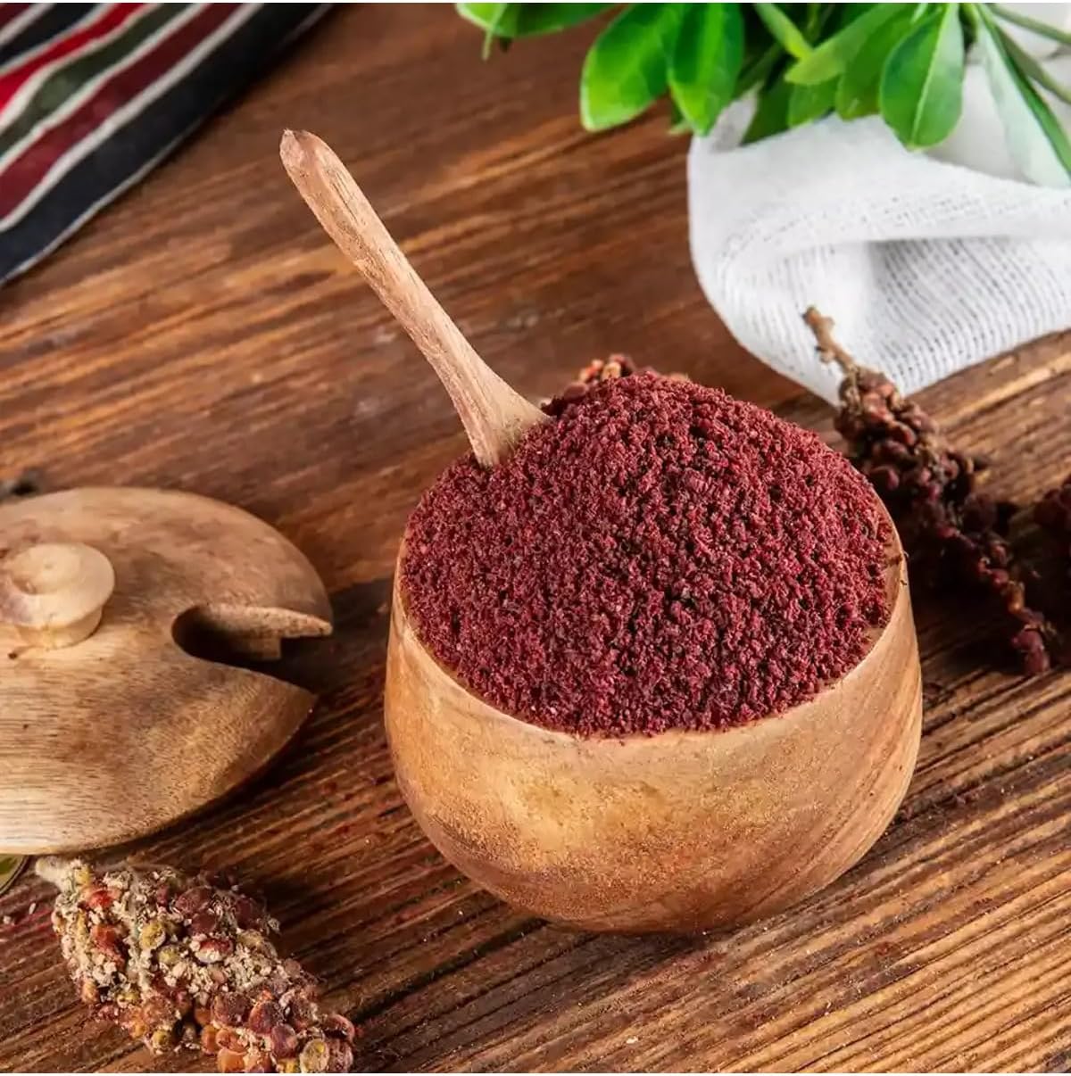 Ground Sumac 14 oz Bag, Tangy Spice, Authentic Flavor, Suitable for Middle Eastern Cuisine, Gluten-Free, Made in Turkey - One Size