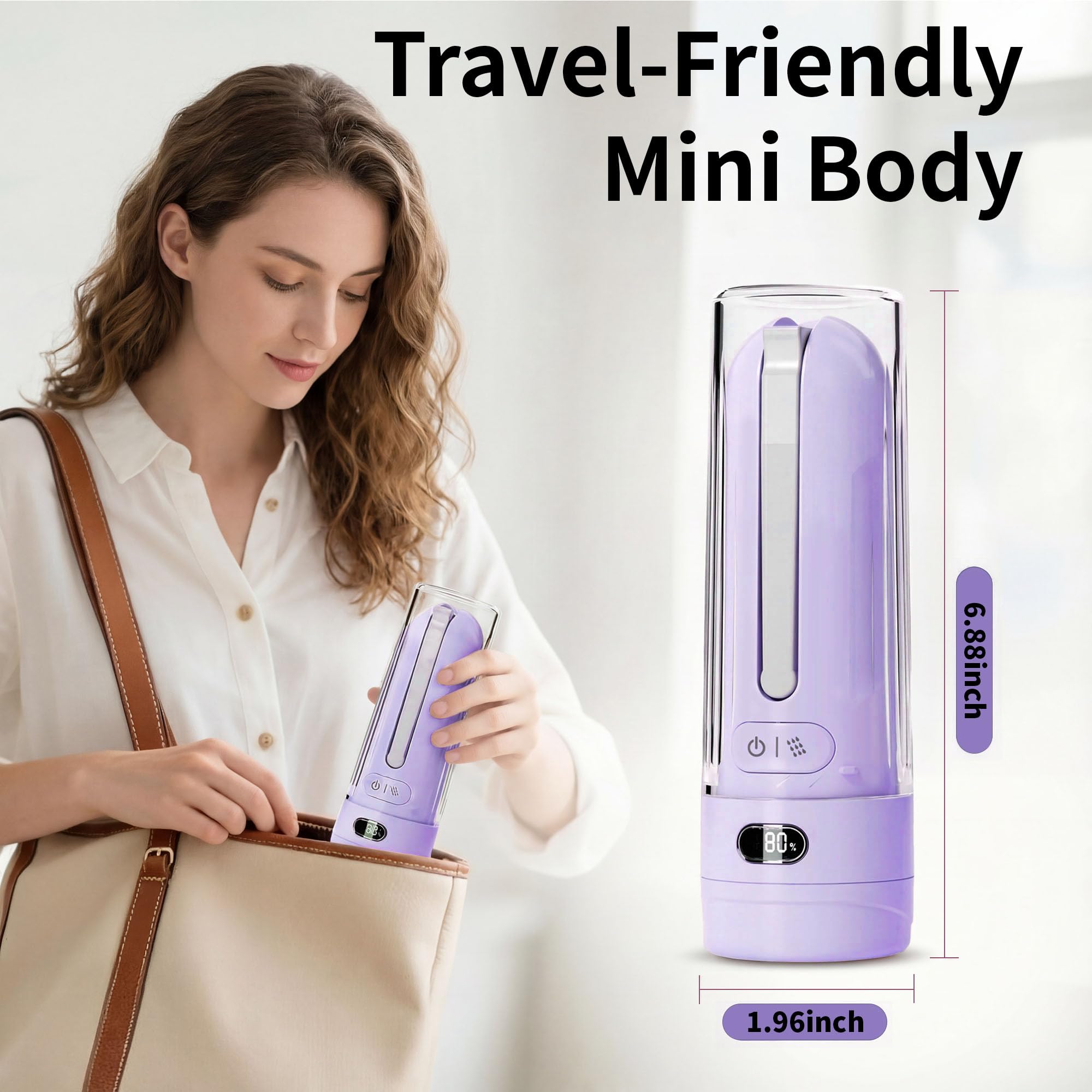 Bidet portatile da viaggio, spruzzatore per l'igiene personale per donne e uomini, bidet portatile portatile per WC, ricaricabile, elettrico, portatile, ad alta pressione, pieghevole, alimentato a