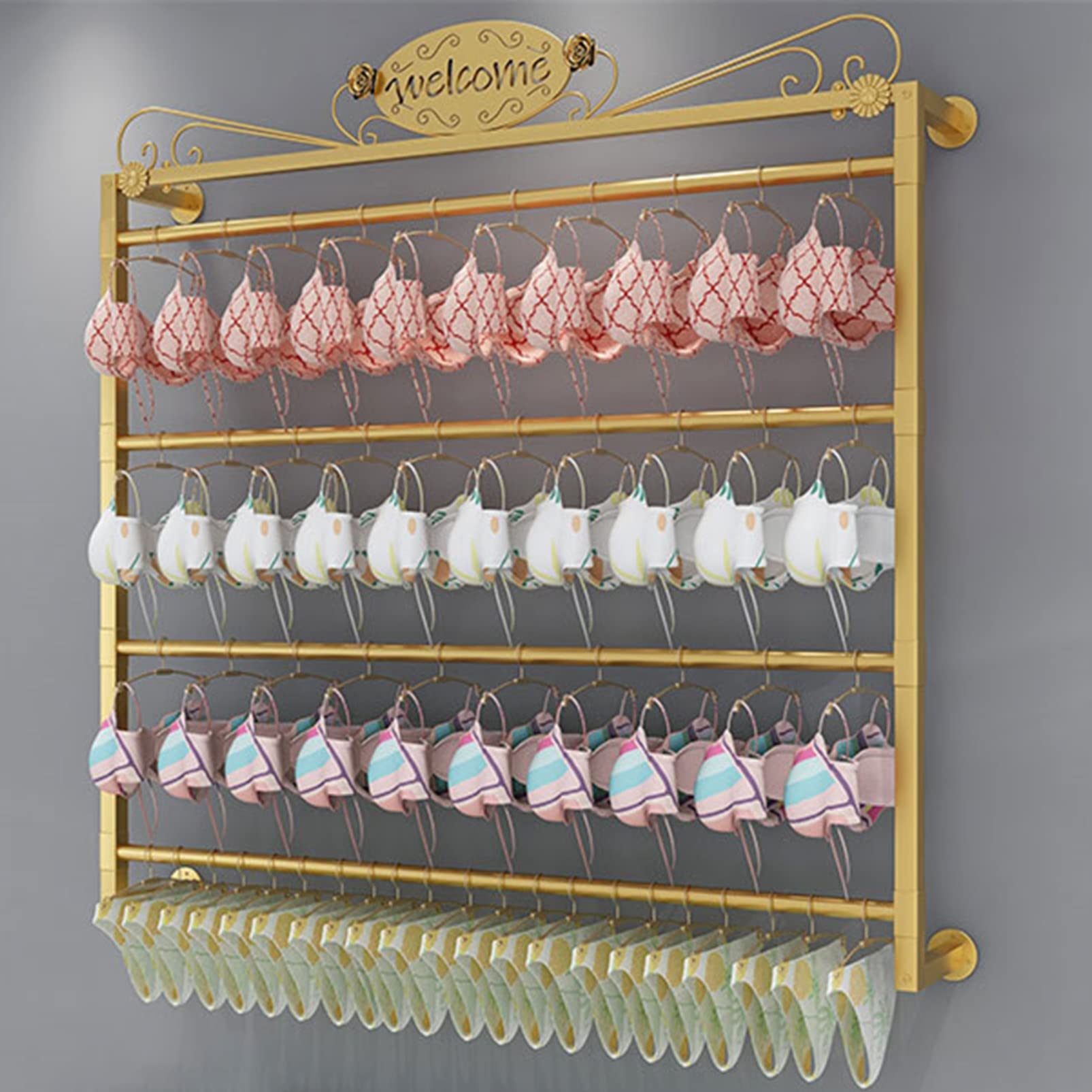 Présentoir mural robuste pour vêtements suspendus portant tubulaire pour magasin