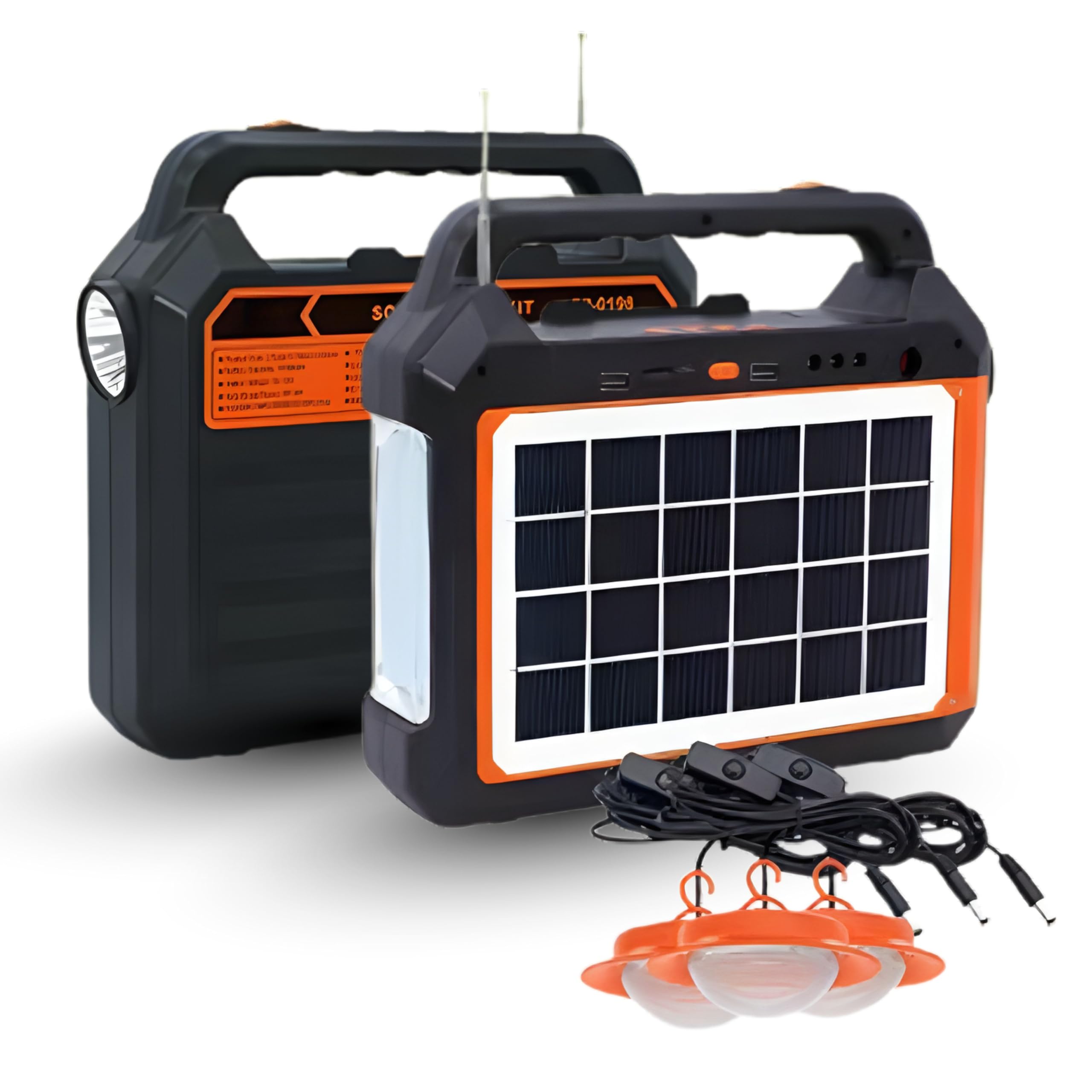 Portable Solar Energy Station with 4.5Ah Rechargeable Battery & 220V Output | Off-Grid Power Kit with High-Efficiency Solar Panel, Bluetooth Speaker & FM Radio-image-25