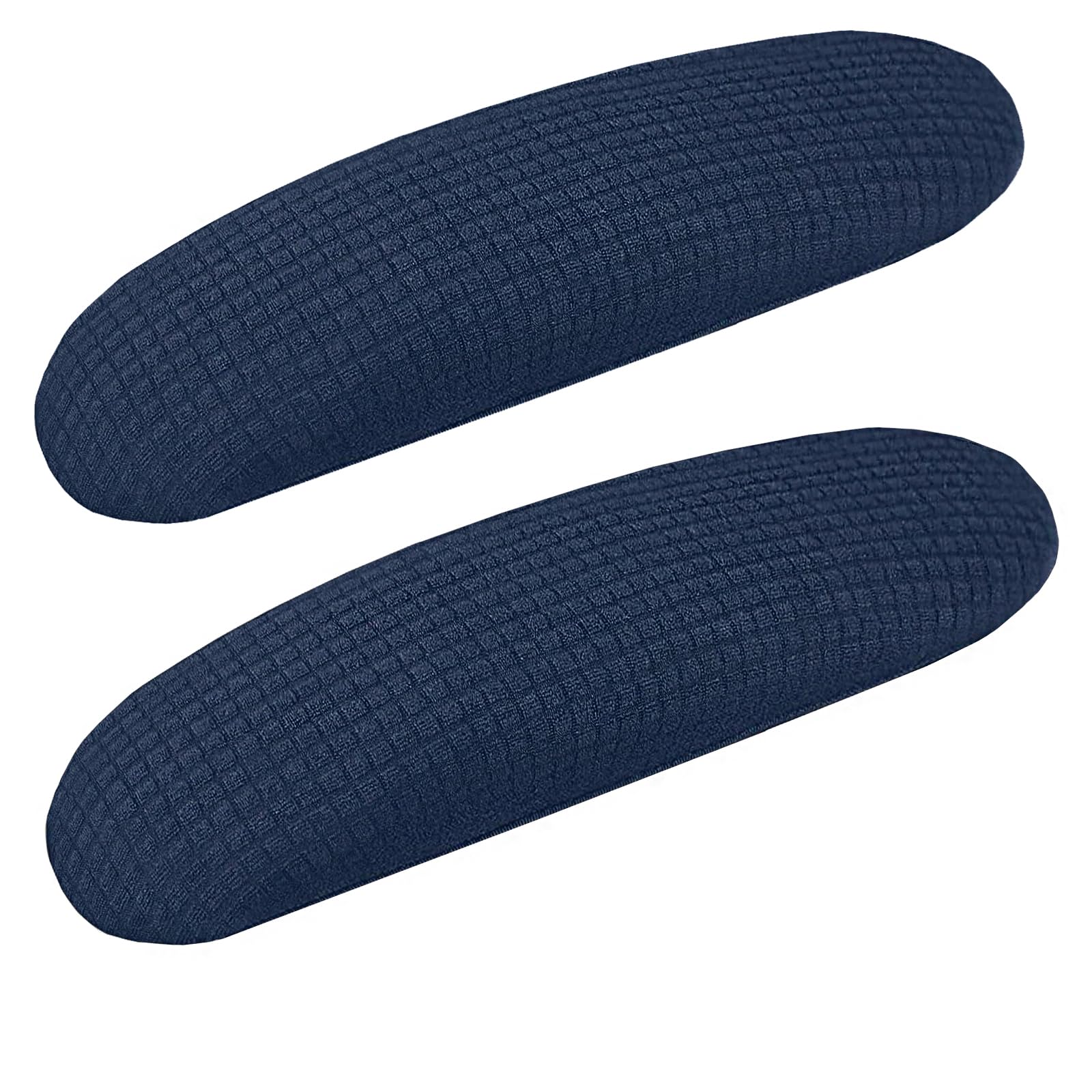 FYTXSZ Office Chair Armrest Covers - Stretchy Polyester Fabric, Washable Arm Chair Slipcovers- Easy to Install, Fits Most Chair Arm, 1 Pair (Navy Blue)