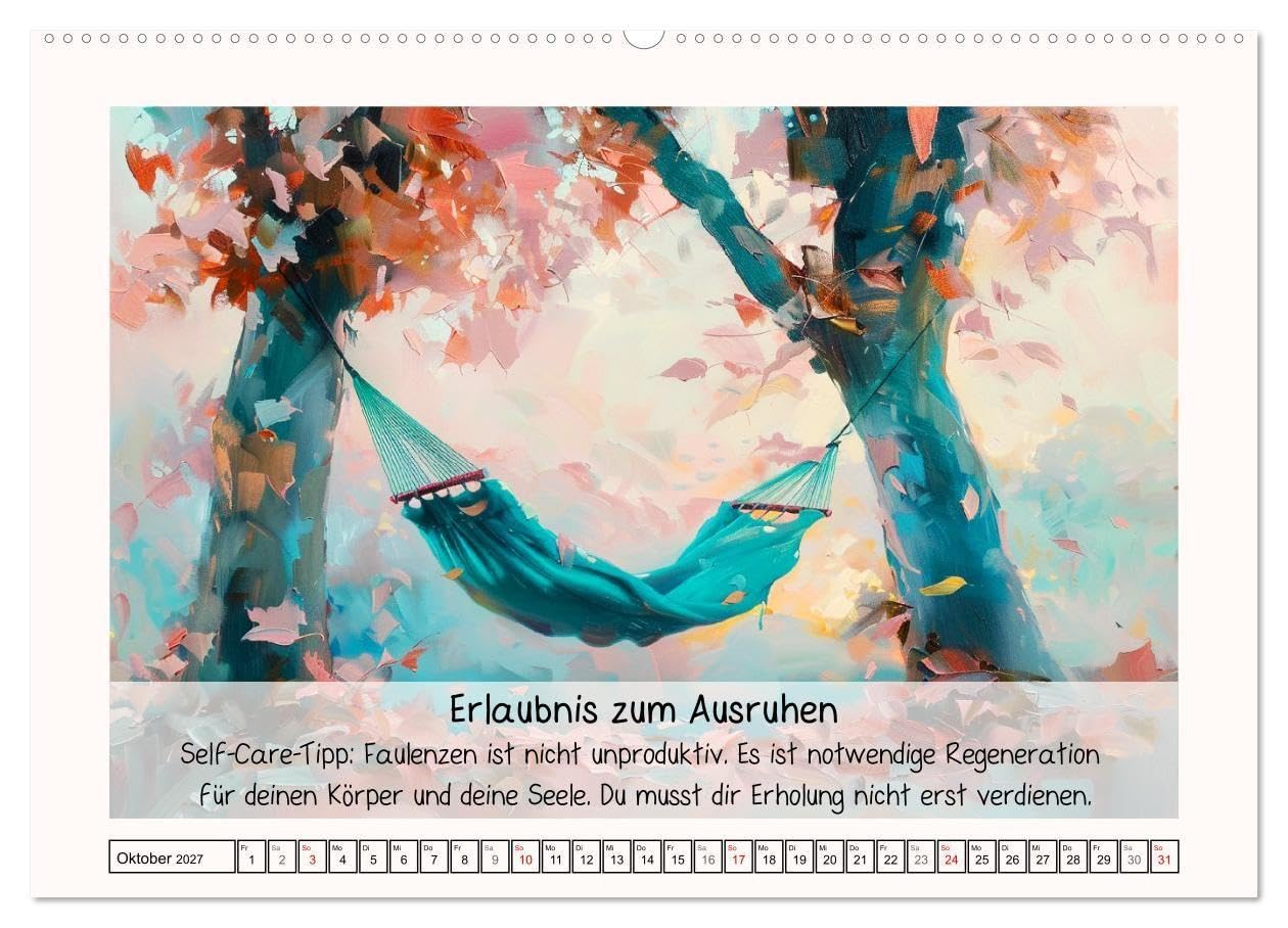 Chill mal wieder. Dein visuelles Mindset-Update (hochwertiger Premium Wandkalender 2027 DIN A2 quer), Kunstdruck in Hochglanz: Sanfte Illustrationen ... ein wenig innere Balance (CALVENDO Kunst)