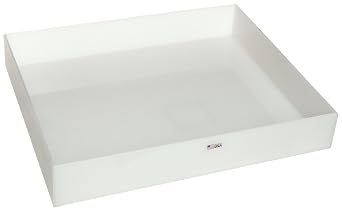 107334 Polypropylene Heavy Duty Rectangular Laboratory Tray/Storage Bin, 22" Length x 26" Width x 4" Height