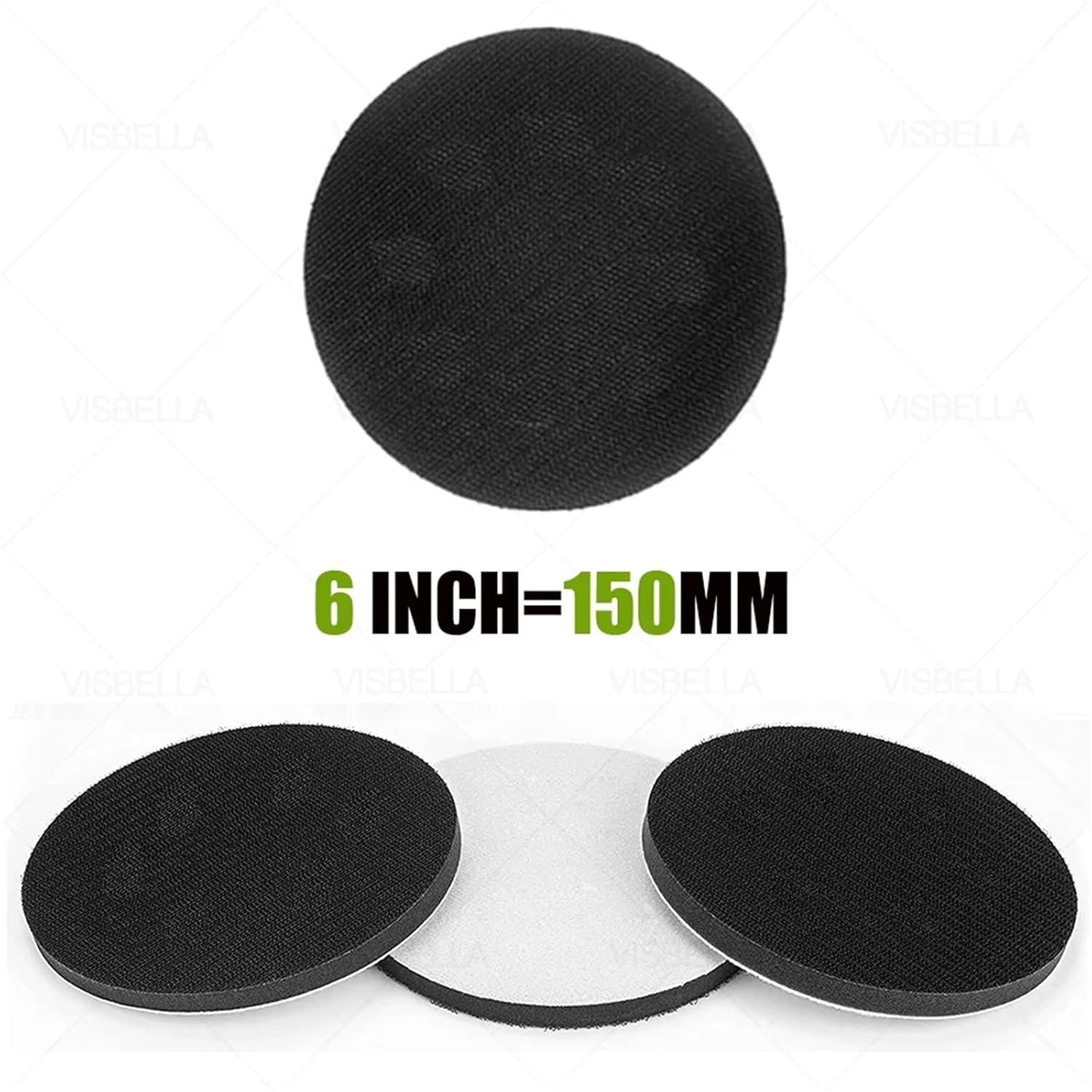 6/5/4/3/2 Inch Polishing Disc Interface Pads Hook and Loop Sponge Cushion Buffer Backing Pad Protection Sanding Disc Backing Pad(6inch 150mm,1PCS)
