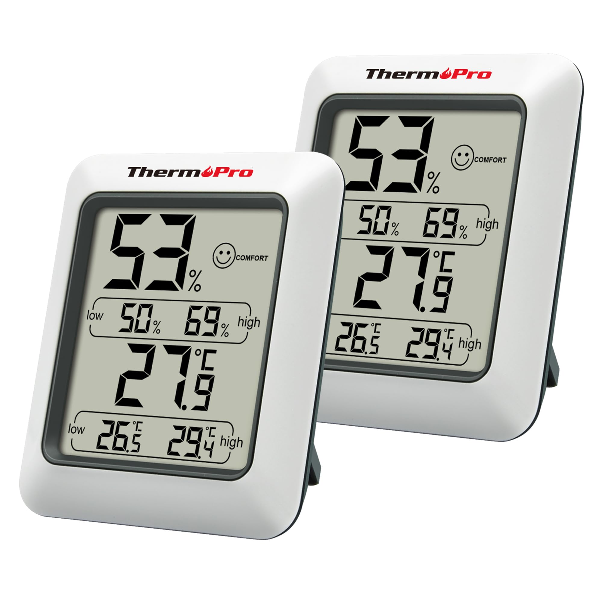 ThermoPro TempPro TP350 Bluetooth Room Thermometer, Indoor Hygrometer with Alerts, Humidity Meter and Temperature Monitor with Smart App and 2-Year Data Record & Export, Humidity Sensor for Baby Room — view 12