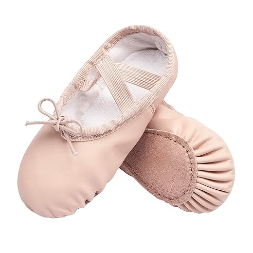 Stelle Ballet Shoes for Girls Toddler Ballet Slippers Soft Leather Boys Dance Shoes for Toddler/Little Kid/Big Kid