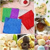 Vista 7 de 600 envoltorios de caramelo de aluminio, 4 x 4 pulgadas, paquete cuadrado para decoración de Pascua, embalaje de dulces de chocolate