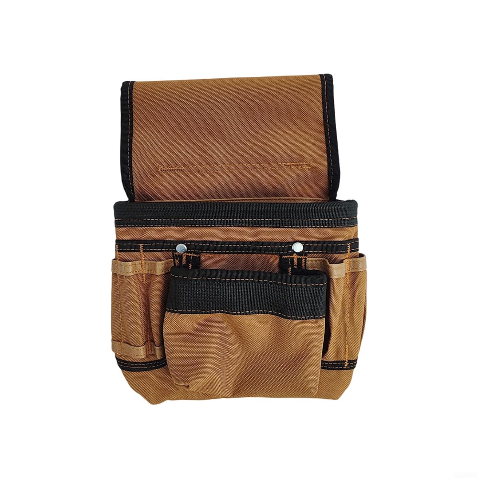 Portautensili in pelle per attrezzi da cintura organizer regolabile con tasche multiple e scomparti per lavoratori edili, elettricisti (D)