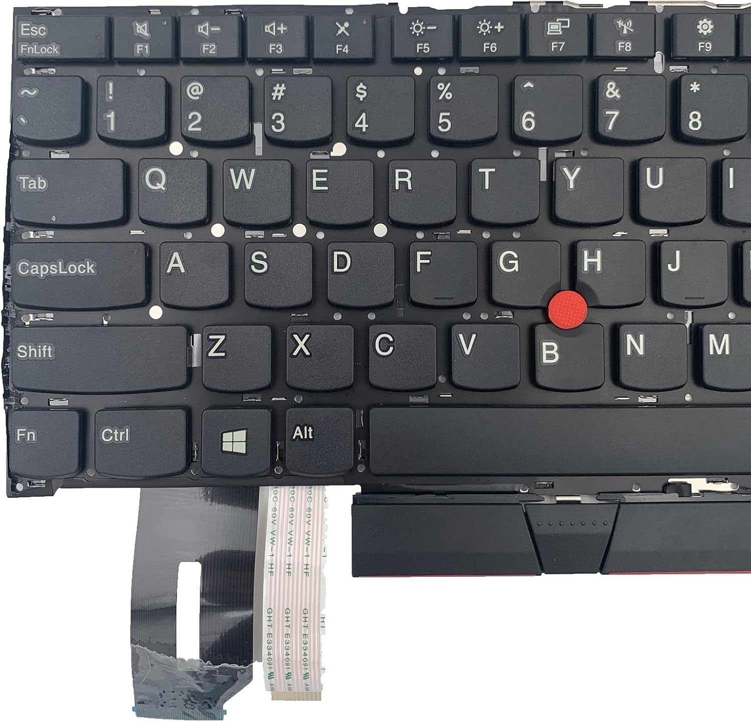 Laptop Replacement US Layout Keyboard for Lenovo ThinkPad T490S T495S Laptop Keyboard US SN20R66042 SN20R66067, Black
