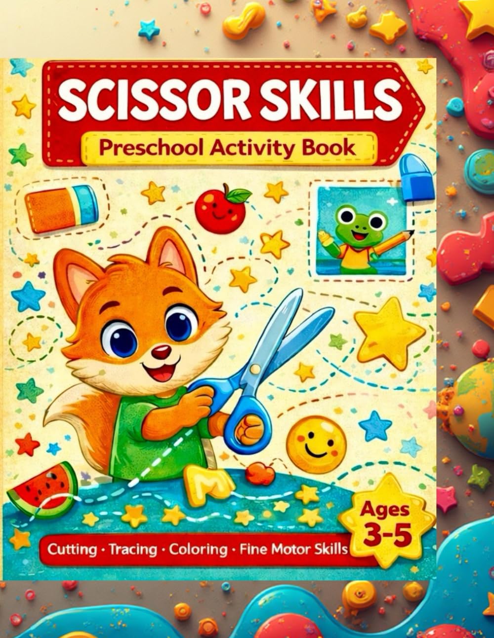 Scissor Skills Preschool Activity Book: Learn Cutting, Tracing, Coloring and Fine Motor Skills for Kids Ages 3-5