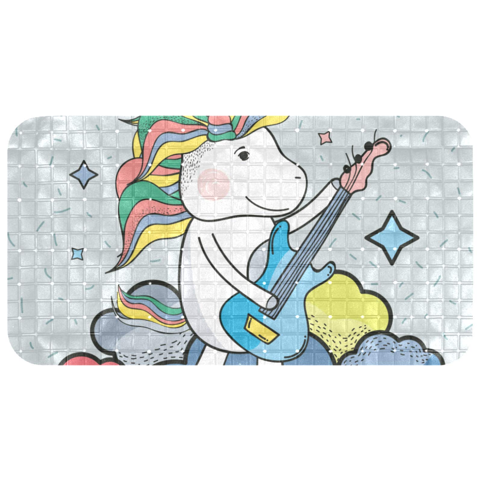 Alfombrilla de bañera de 37,5 x 68,5 cm unicornio para suelos de mármol