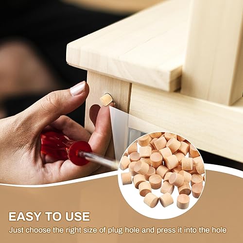 Miniatura 10 de 200 tapas de madera de tamaño mixto  316", "516", "38", "12"