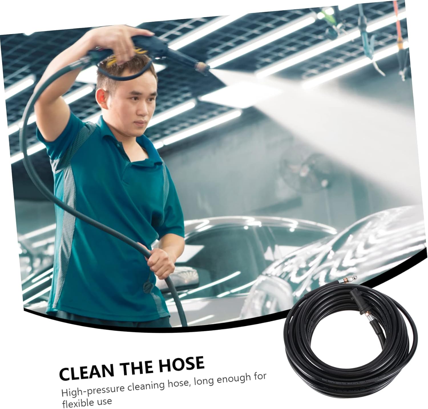 1pc High Pressure Washer Hose for Sewer Dredging Cleaning Hose Flexible and for Electric Pressure Washer Efficiently Cleans Tight Spaces