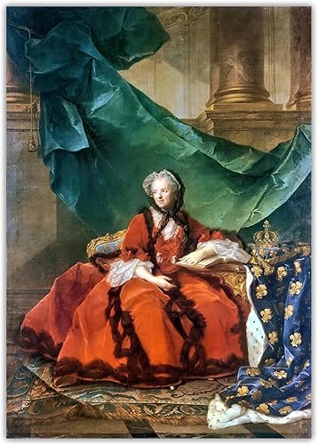 Jean-Marc Nattier "Marie Leszczynska, Reina de Francia" impresión en lienzo, Cuadrode arte de pared para la decoración del hogar de la sala de estar