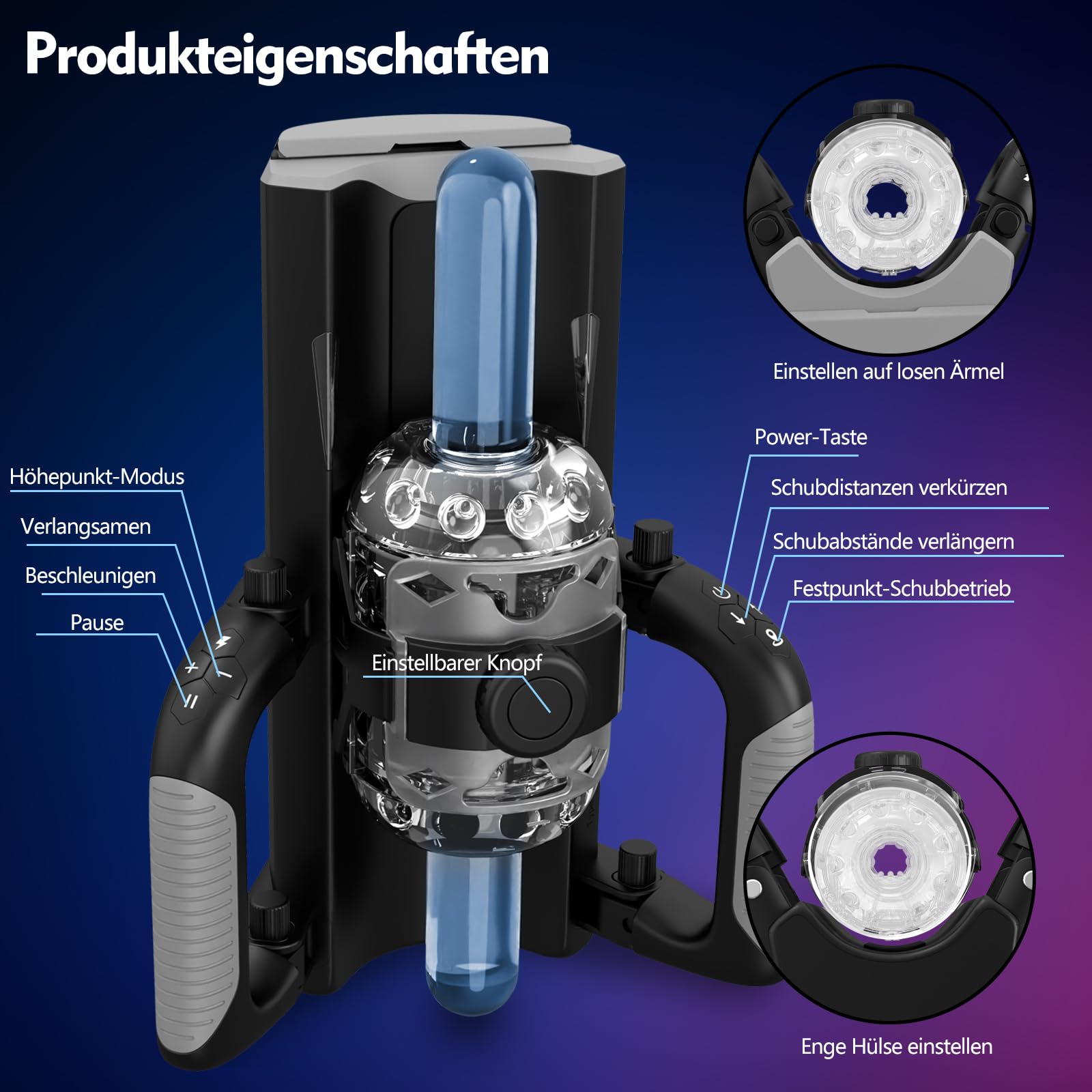 Elektrischer Masturbator Masturbieren für Männer Taschenmuschi - Sex Spielzeug für die Männer mit Telefonständer und faltbarem Griff, 12 cm Telescopic, Masturbator Männer Sex Sexspielzeug Sex Toys