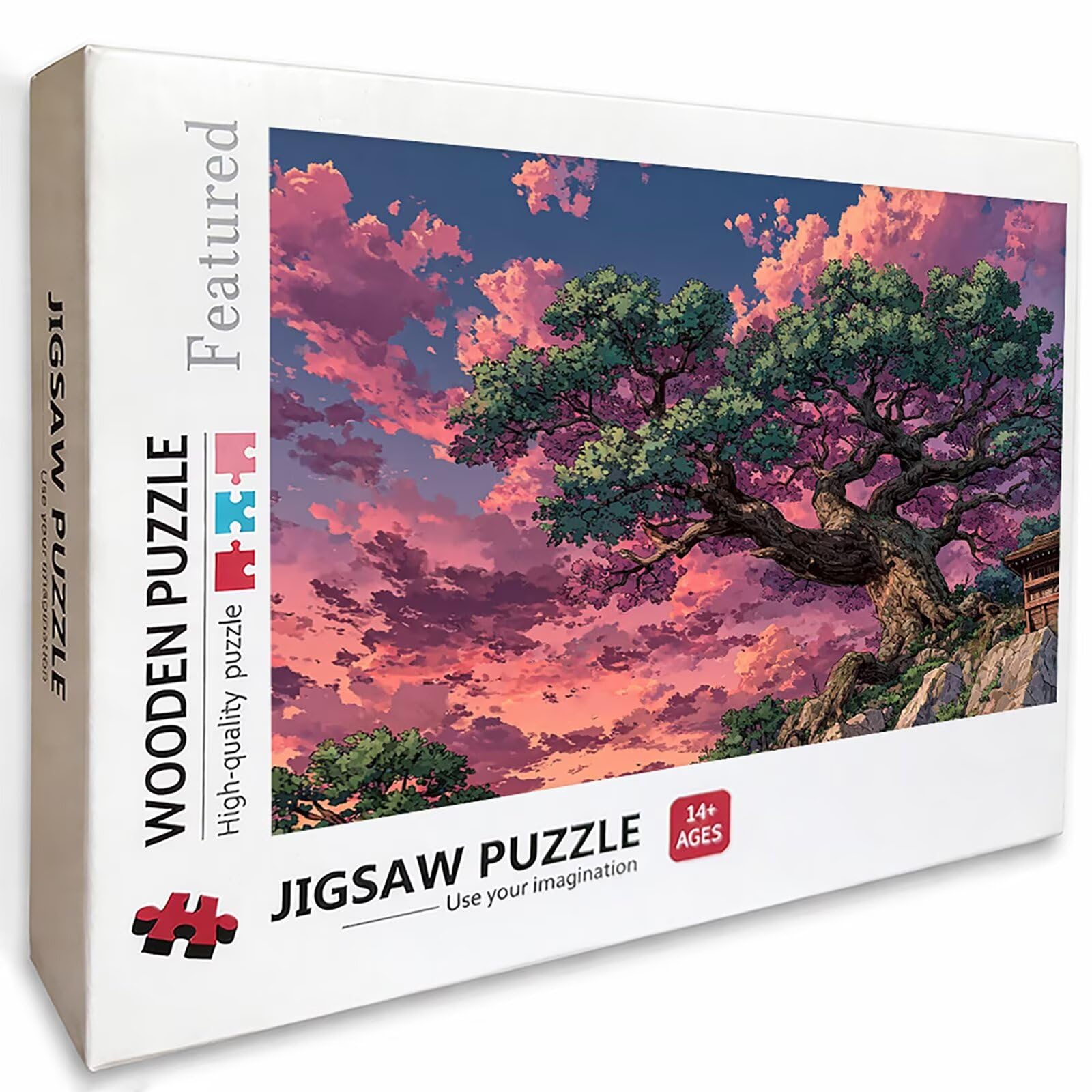 Puzzle Arte con Scatola Albero, Viola Puzzle Legno 3000 Pezzi Adulti 122x81cm, Attività di Intrattenimento ad Alta Difficoltà, DIY Classici Gioco, Jigsaw Per Tutta La Famiglia, Estate Regalo, 6-4704