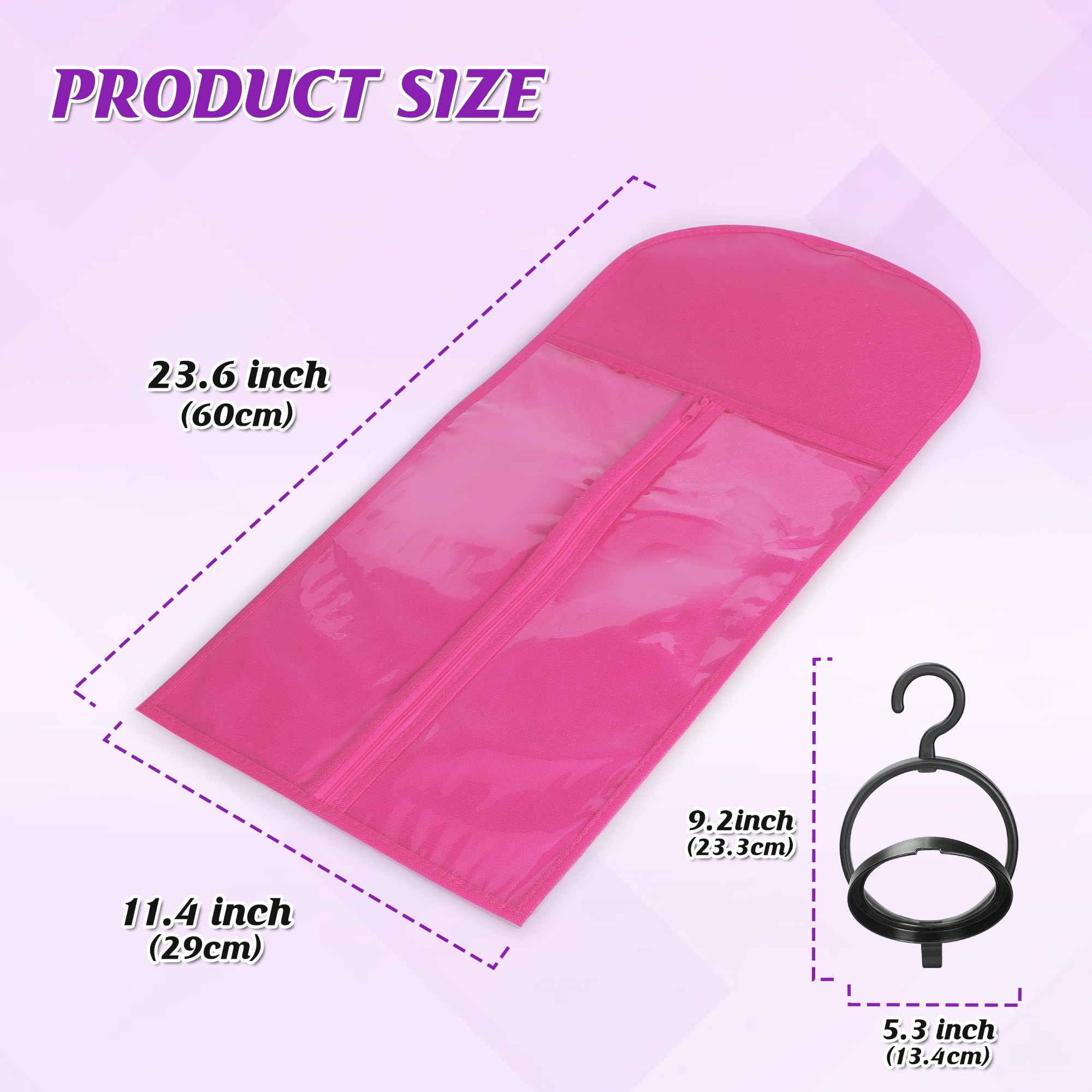 KOLLIEE Wig Storage Bags with Hangers, Dustproof Foldable Organizer
