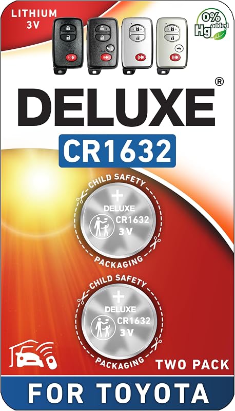 Baterias CR1632 para controle remoto de chave Toyota – Pacote com 2