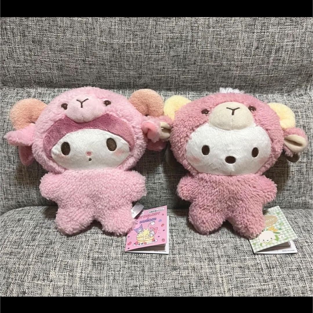 Amazon.co.jp: マイメロ・ポチャッコ ラテひつじぬいぐるみ セット