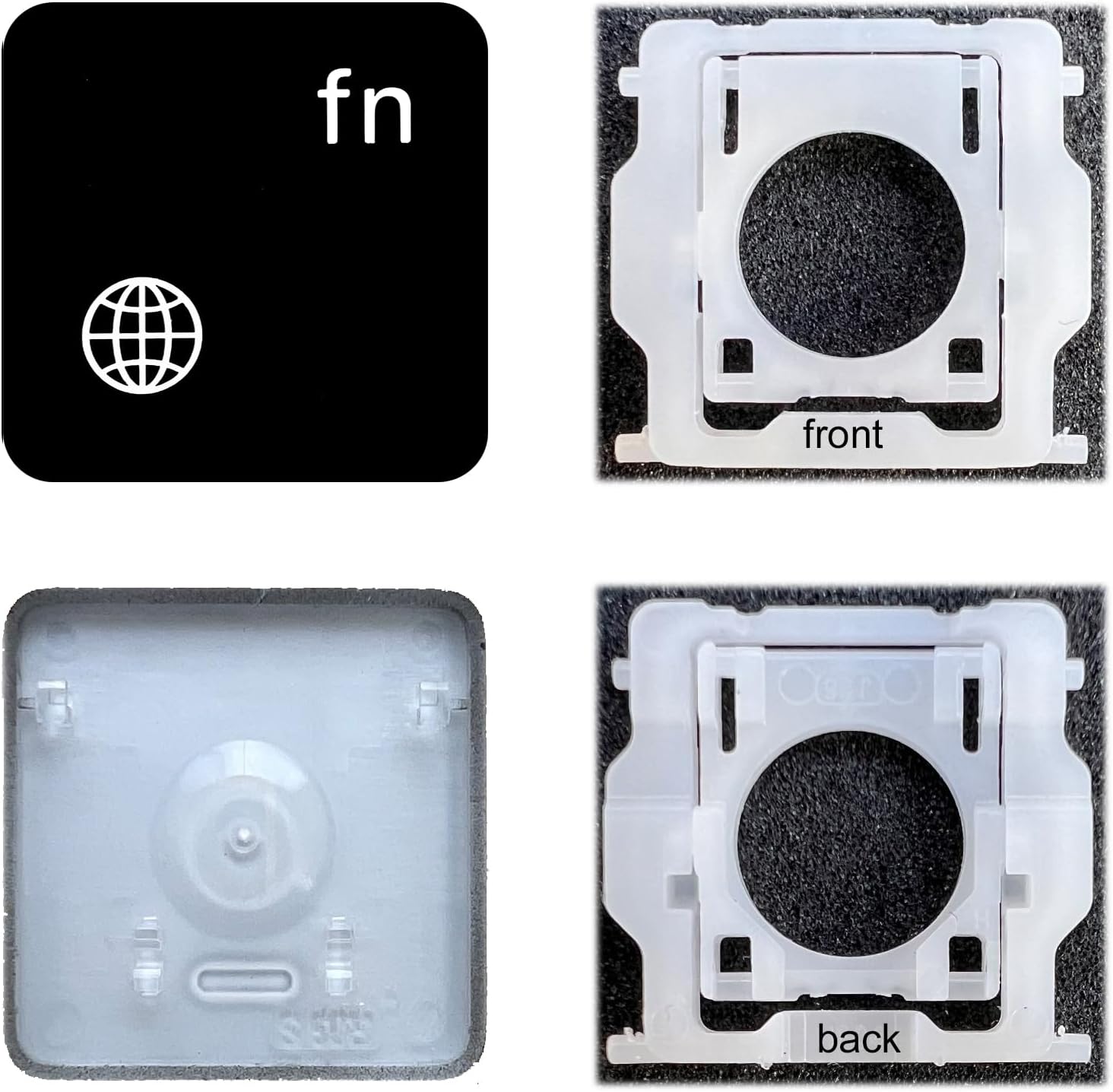 Replacement Individual Key Cap with Hinge for (M1 M2) MacBook Pro A2442 A2485 MacBook Air A2681 (fn)