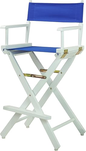 Miniatura 14 de Casual Home - Silla de director de 24.0 in, marco blanco con lienzo negro, altura de mostrador Marco blanco - Madera maciza,Marco blanco/lona