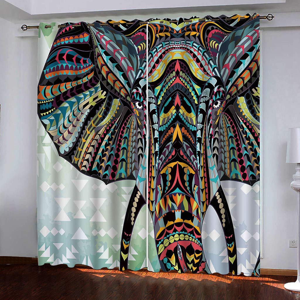 Rideaux occultants éléphant tissu opaque de qualité supérieure pour chambre d'enfant
