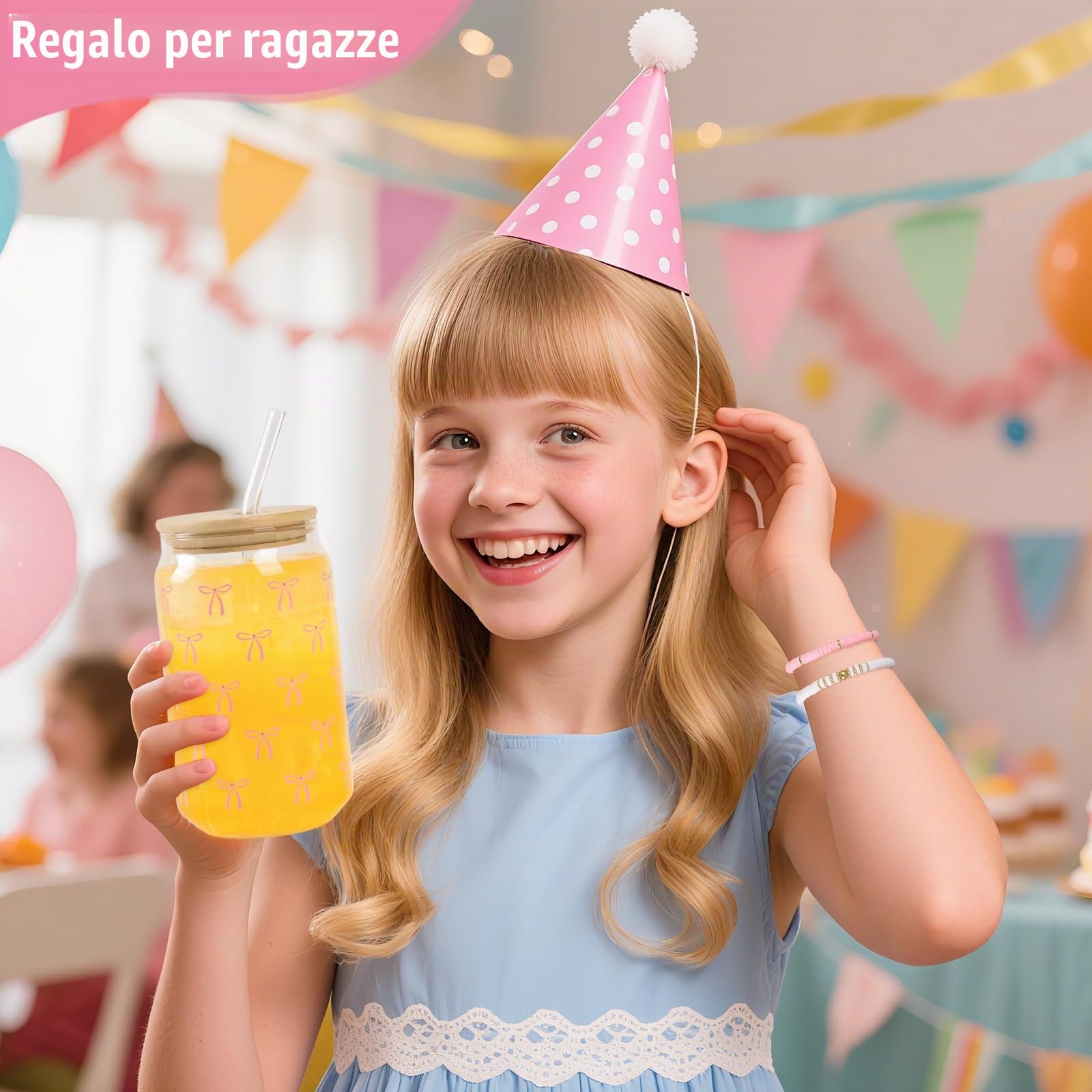 Regali per ragazze 8 9 10 11 12 13, regalo per la scuola con bicchiere, cannuccia e coperchio, pennello per il trucco, portachiavi, braccialetto per borsa cosmetica,regalo di Natale per ragazze
