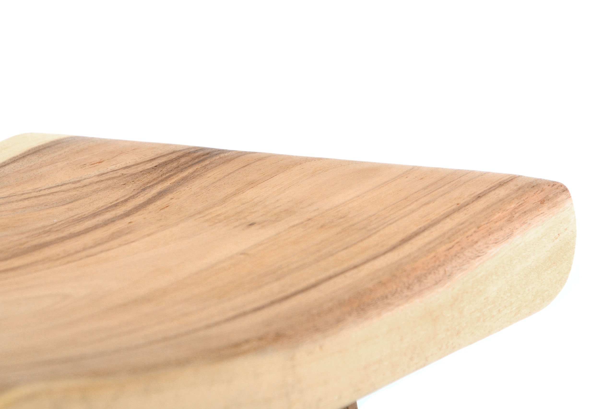 Divero Eckiger Sitzhocker Molokai aus Suar-Holz - Reine Handarbeit – Farbe: Braun