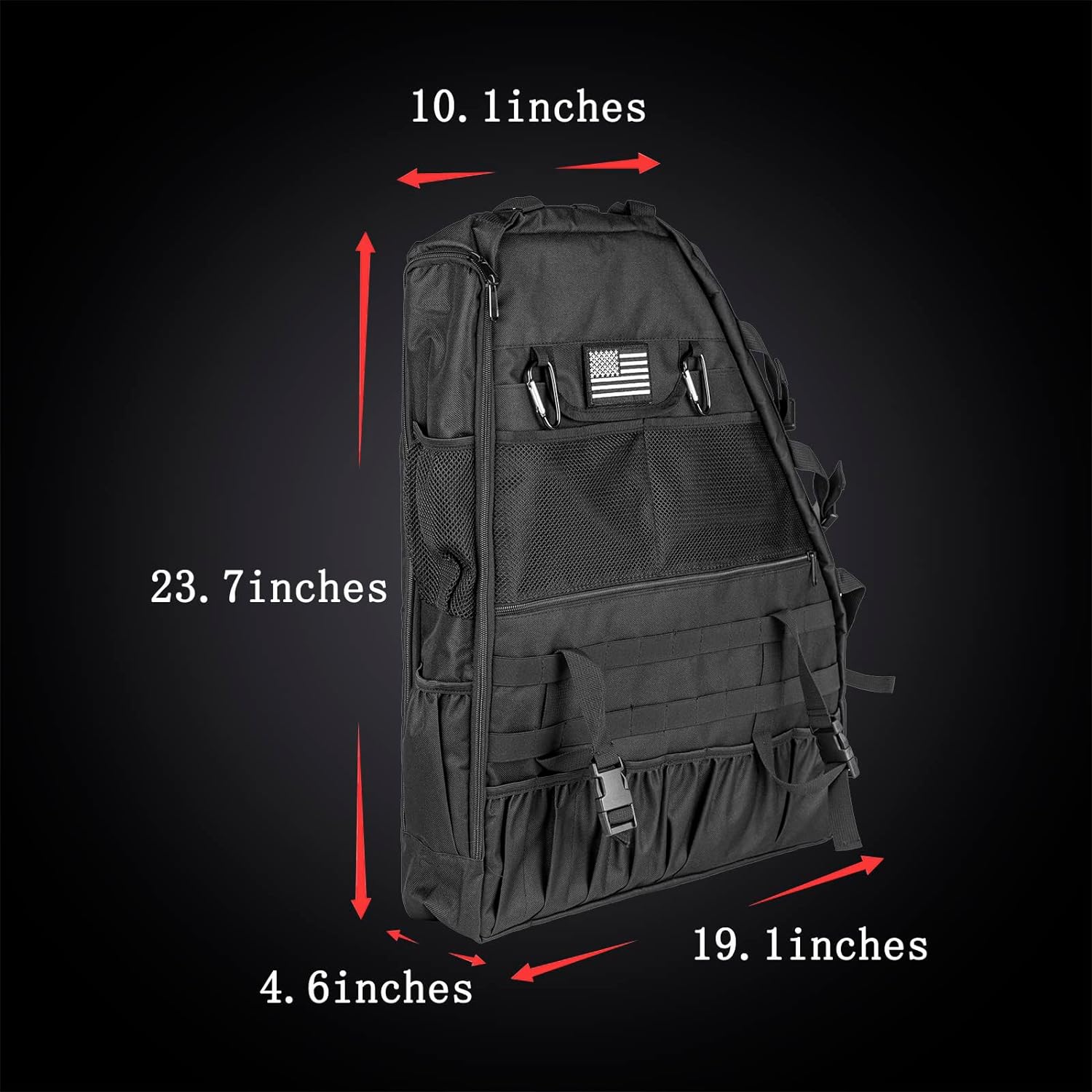 Roll Bar Storage Bag Multi-Pockets Tool Kits Cargo Bags for 1997-2024 Jeep Wrangler JK TJ LJ & Unlimited JL 4-Door with Saddlebag Tool Kit Camping Accessories