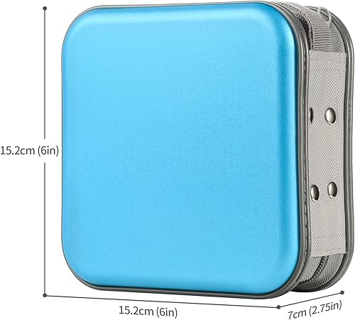 Miniatura 2 de UENTIP Funda para DVD, capacidad de 48 unidades, portátil, con cremallera, almacenamiento grande, cartera de CD, organizador de CD, viaje en casa