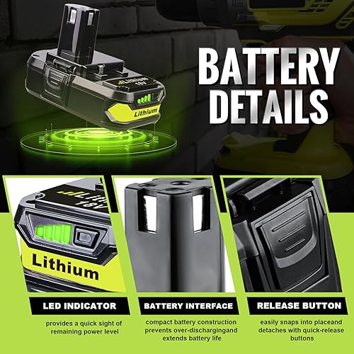 Miniatura 3 de VINIDA Paquete de 2 baterías de repuesto de 4.8Ah DC9096 para Dewalt 18V batería DC9096 DC9099 DC9098 DW9099 DW9098 DE9039 DE9095 DE9096 DE9098