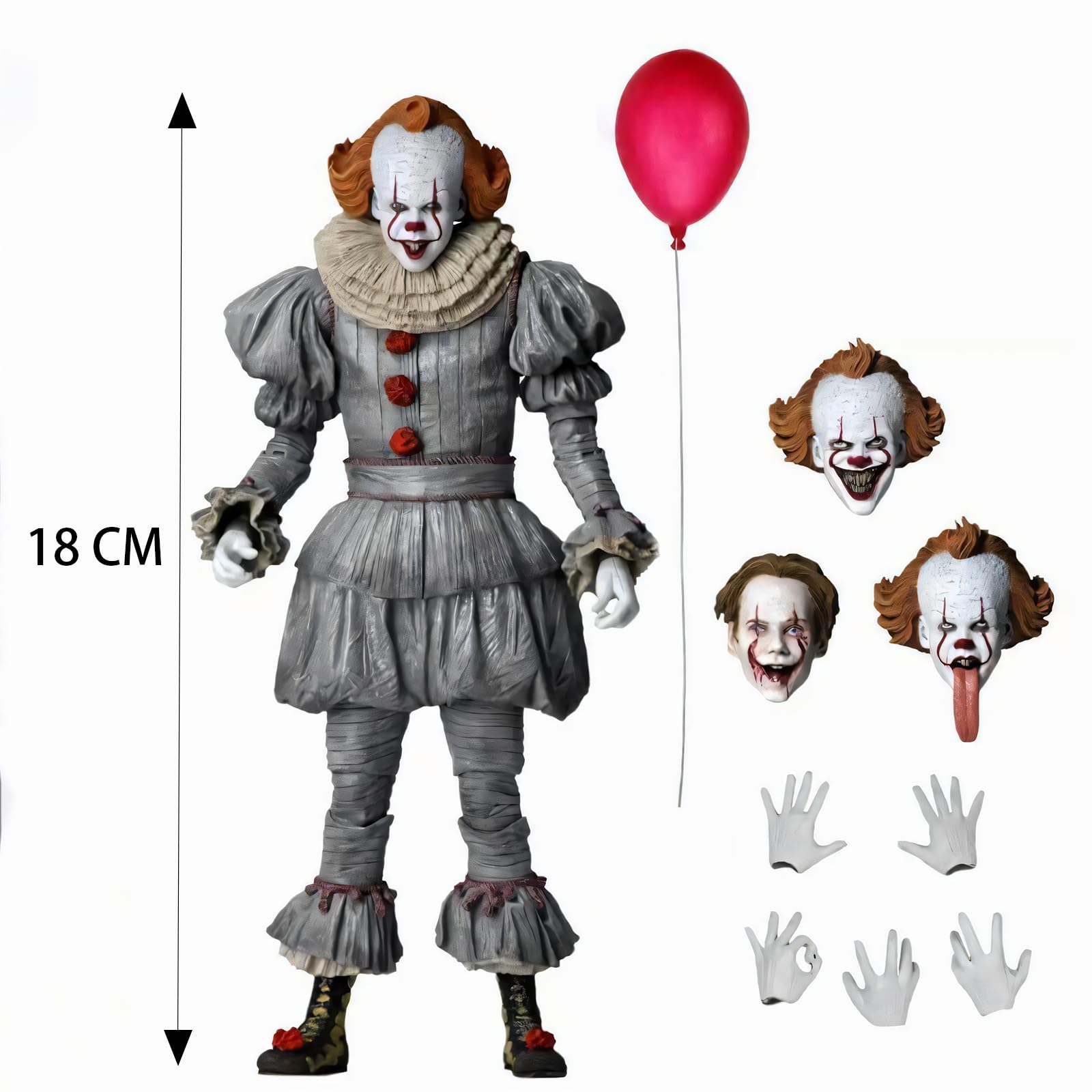 イット　ペニーワイズフィギュア 交換用パーツ付き Amazon.co.jp: イット ペニーワイズ 可動式 顔パーツ交換可能Ver. 1/10