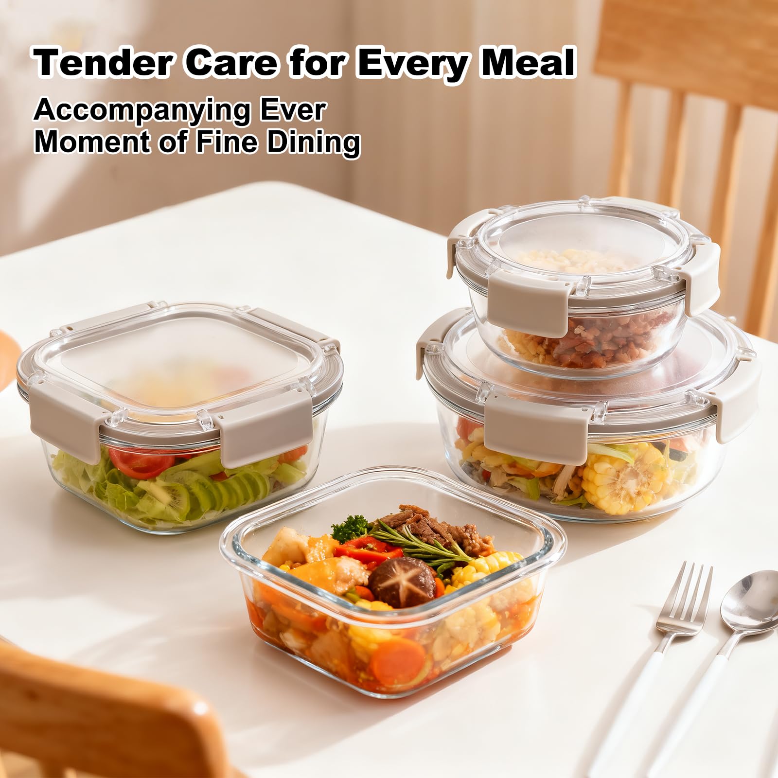 Pack 12 Tarros de Cristal con Tapa Hermética - Recipientes Herméticos para Alimentos - Tappers de Vidrio Hermeticos Microondas Congelador