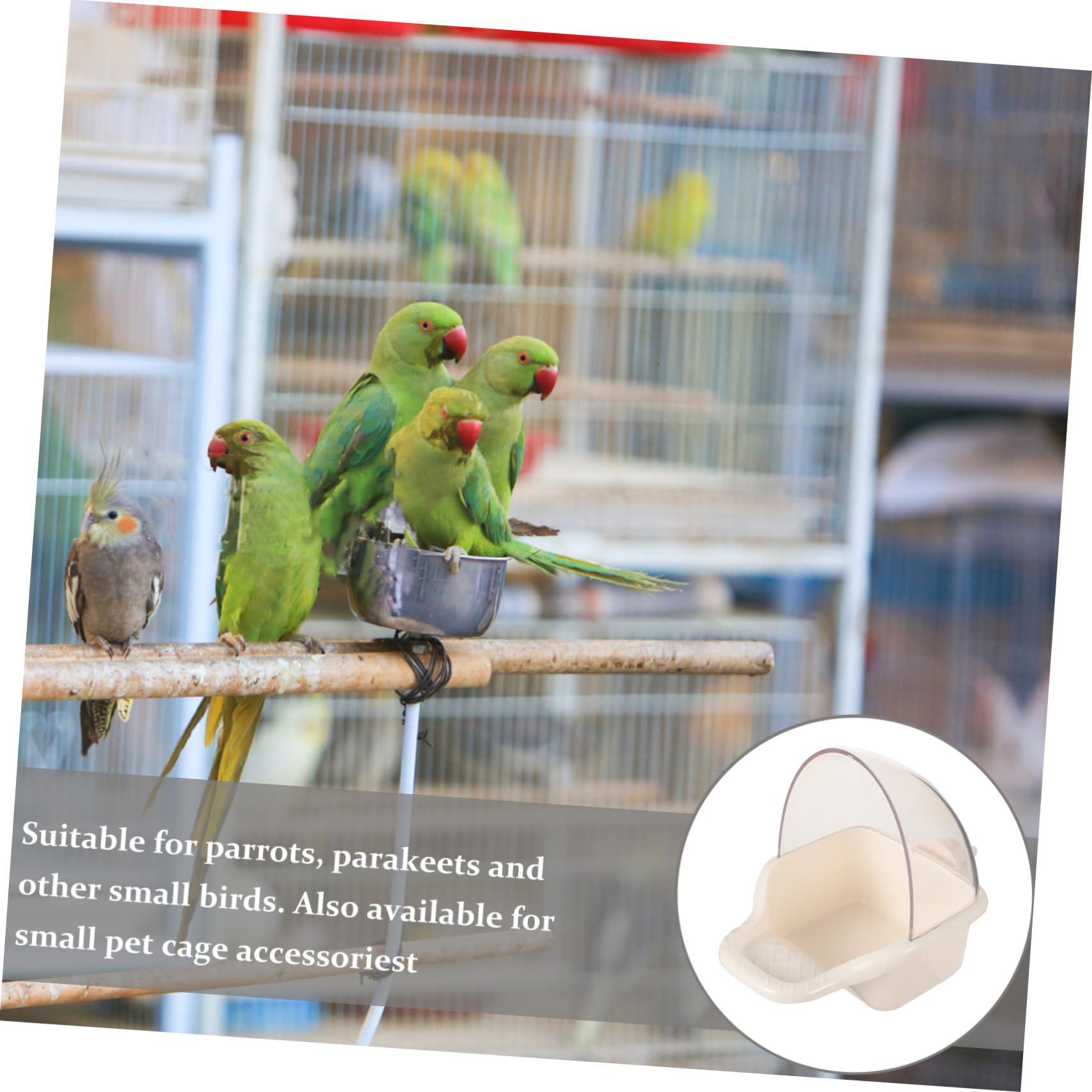 Happyyami 5pièces Distributeur Automatique De Nourriture pour Oiseaux Nourrisseur Réutilisable pour Perroquets Et Petits Oiseaux Accessoire Pratique Coloris