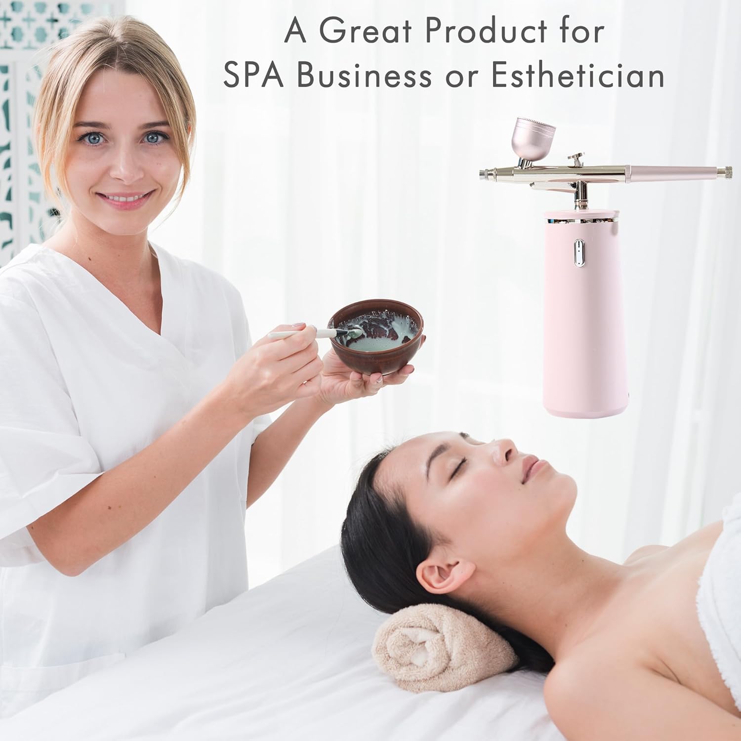 Microtree Nano Facial Sprayer High Pressure, Oxygen Facial Machine Rechargeable Fine Mister Portable Facial Steamer Mist for Face Hydrating Skin Care Facial SPA at Home