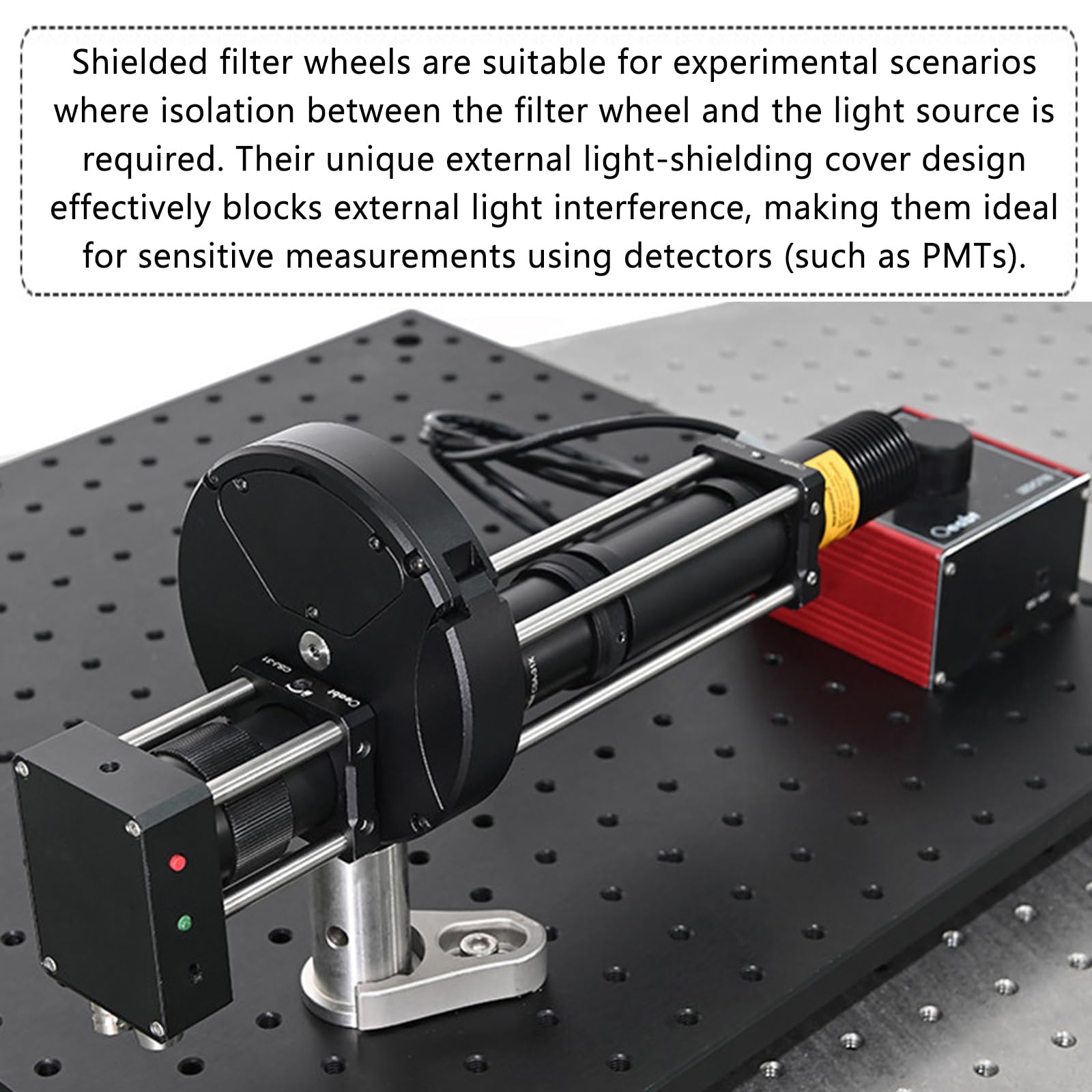 Rueda de filtro de 6 posiciones para telescopio, soporte blindado para observación astronómica, rueda de filtro de 1 pulgada para experimentos ópticos, diseño duradero y versátil