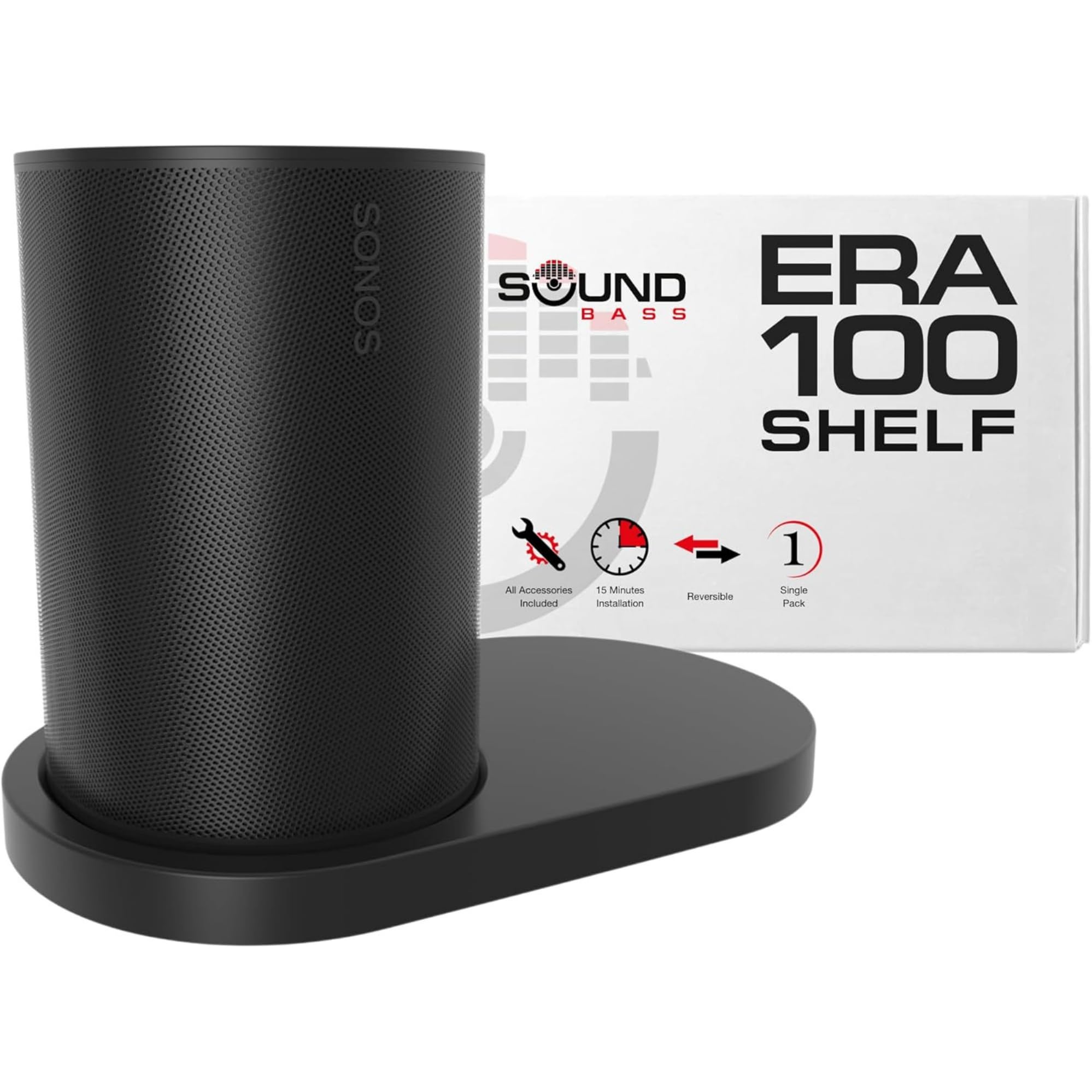 Amazon.com: Sound Bass ERA 100 Shelf Wall Mount, Black, Single