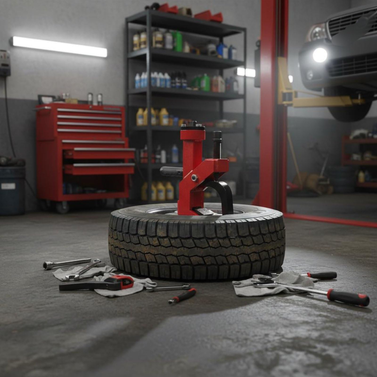 Smontagomme Manuale Attrezzo Tire Bead Breaker Separatore Tallone Strumento Ruota Leva Pneumatici in Ferro Compatto per Interventi Rapidi Adatto per Officina Gommista Riparazioni Auto